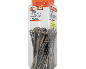 Eureka 5.5 x 120 mm Tek Screw coarse 8 mm Nut Set Q50