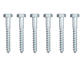 Eureka 1CA70U 10 x 75 mm Coach Screw Galvanised 6 Pack