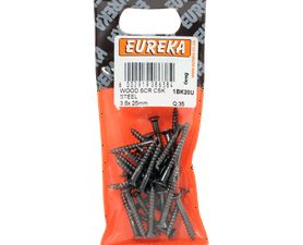 Eureka 1BK20U 3.5 x 25 mm W/Screw Countersunk Steel 35 Pack