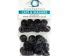 ViewProtect 24 x Cover Caps and Washers Black
