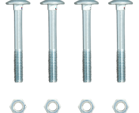 Eureka 6 x 50 mm Cup Square Bolt and Nut 4 Pack