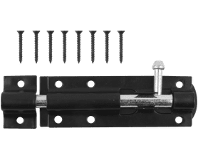 Build and Fix 100 mm Barrel Bolt Black Japan