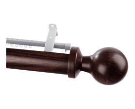 Finishing Touches Rod and Track Pole Set Ball Auburn 2500 x 63 x 2520 mm