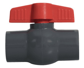 Rovic Leers Threaded PVC Ball Valve Red and Black 20 mm