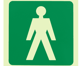 Parrot Products Photoluminescent E26 Male Symbol Sign Green 190 mm