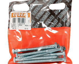 Eureka 1CA60U 6 x 75 mm Coach Screw Galvanised 12 Pack