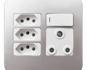 Veti Switch Plug 1x16a 3xeuro - White/Silver