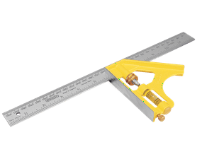 Stanley Die Cast Combination Square Sliver and Yellow 300 mm