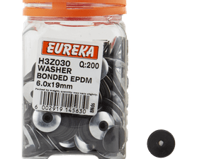 Eureka 200 x Bonded EPDM Washers 6 x 19 mm