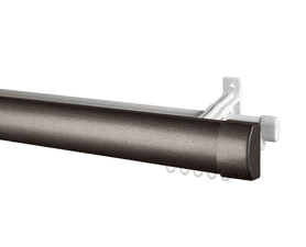 Design House 40PP3C Double 40 mm Rod and Track Metallic Silver 2000 mm