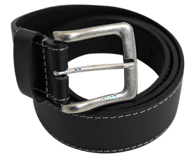 Beck Edgestitch Leather Belt Black XL