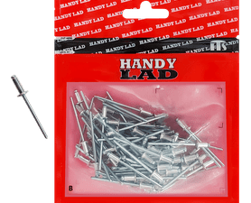 Rutherford 100 x Aluminium Blind Rivets 10 x 4 mm