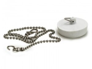 Chain Bath & Plug Set White