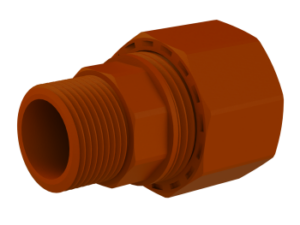 Coupler Male Iron 3/4"x 22mm