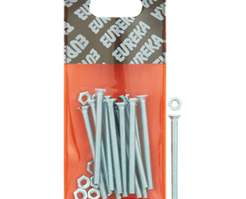 Eureka 4 x 50 mm Machine Countersunk Screw and Nut 12 Pack