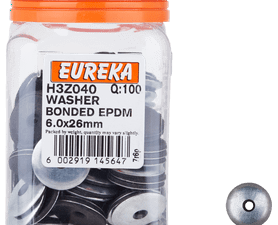 Eureka 100 x Bonded EPDM Washers 6 x 26 mm