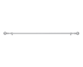 Ledaine Expandable Rod with Ball Finial Silver 1500 to 2800 mm