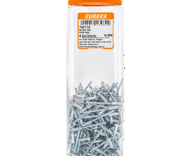 Eureka 300 x Aluminium Countersunk Blind Rivets 4 x 12 mm