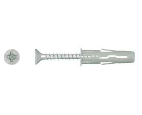 Rawlplug 36 x Universal Uno Plugs and Screws White 6 x 28 mm