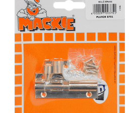 Mackie Barrel Bolt Straight Brass 64 mm