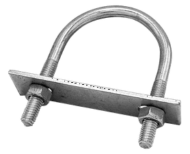 Build and Fix U-Bolt Plate and Nuts 6 x 40 mm