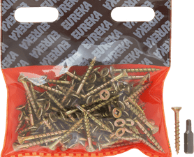 Eureka 1FE30U 4 x 35 mm Cut Screw Smooth Yellow 100 Pack