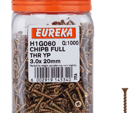 Eureka H1G060 3.0 x 20 mm Chipboard Screw Full 1000 Pack