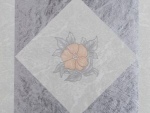 Design Blue Floral Vinyl Floor Tile 305mmx305mm...