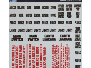 Distribution Board Label Set
