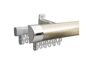 Double Curtain Track 2.0M German/Silver
