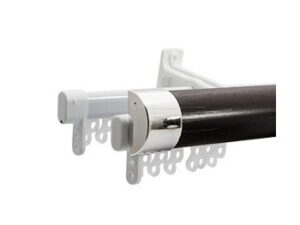 Double Curtain Track 2.0M Mahogany