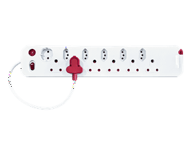 Electricmate Surge Protected 12 Way Multi Plug Black