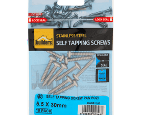 Build and Fix 10 x Self Tapping Pan Pozi Screws 5.5 x 30 mm