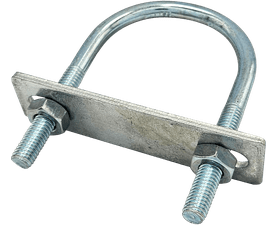 Build and Fix U-Bolt Plate and Nuts 8 x 50 mm