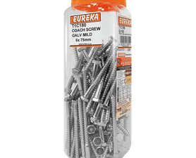 Eureka 6 x 75 mm Coach Screw Q100 Galvanised Mild