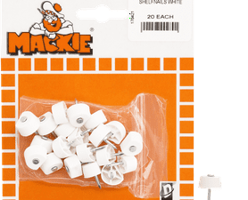Mackie 20 x Shelf Nails White