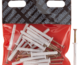 Eureka 6Q50 5 x 45 mm Nail In Rimmed White 20 Pack