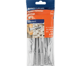 Rawlplug 10 x Nylon Hammer In Fixing Countersunk Head 8 x 120 mm