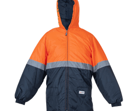 Beck Jacket 2 Tone Hi Viz Thermal Silver Refl Tape Navy 2 XL