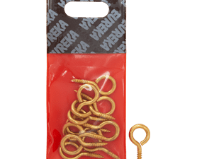 Eureka 2A96 14 x 31 mm Screw Eye Brass Plated 8 Pack