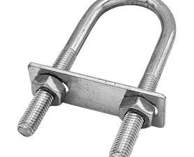 Build and Fix U-Bolt Plate and Nuts 8 x 30 mm