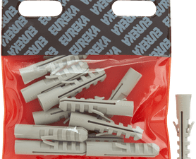 Eureka 3I50 10 x 50 mm Wall Plug Grey 12 Pack