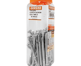 Eureka 8 x 90 mm Coach Screw Q40 G Galvanised Mild