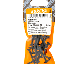 Eureka 30 x Fine Thread Drywall Screws 3.5 x 32 mm