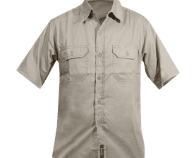 Beck Cotton Short Sleeve Shirt Stone M