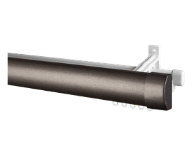 Design House 40PP25S Double 40 mm Rod and Track Metallic Silver 3000 mm