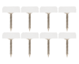 Safe Top Glides Plastic With Nail White 15 mm x 8 Pads