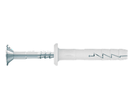 Rawlplug 20 x Hammer in Nylon Plugs and CSK Screws Silver 8 x 60 mm