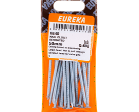 Eureka 6E40 Serrated Clout Nails 50 x 2.5 mm