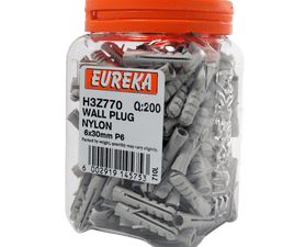 Eureka H3Z770 6 x 30 mm Wall Plug Nylon 200 Pack